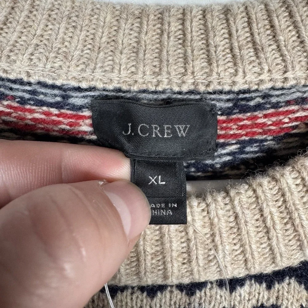 NEW - J.CREW Lambswool Fair Isle Sweater - Men's XL